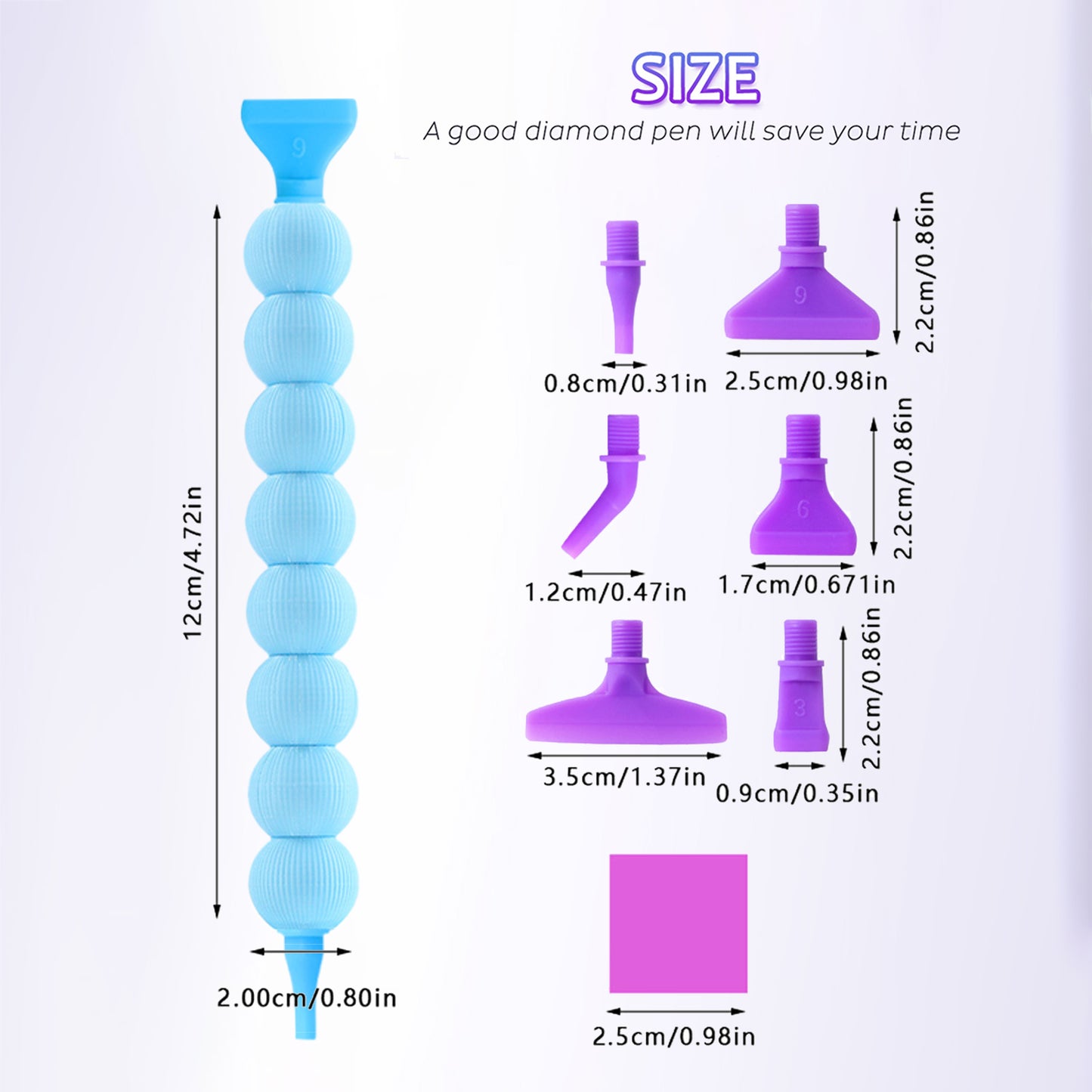 5D Diamond Painting Pen Kit Diamond Art Pen for DIY Diamond Art Tools (Blue)