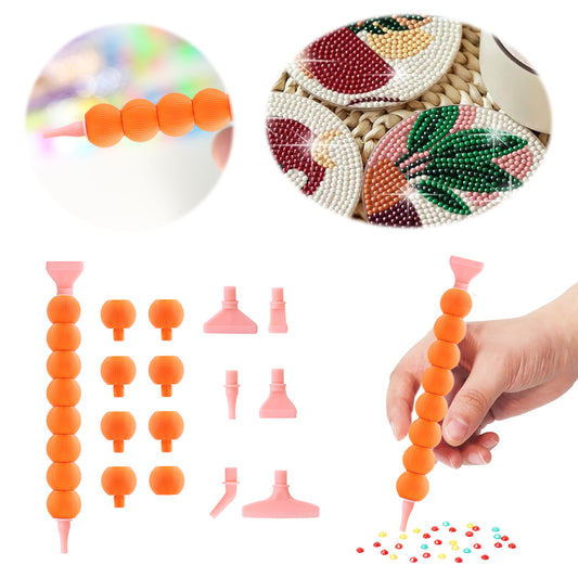 5D Diamond Painting Pen Kit Diamond Art Pen for DIY Diamond Art Tools (Orange)