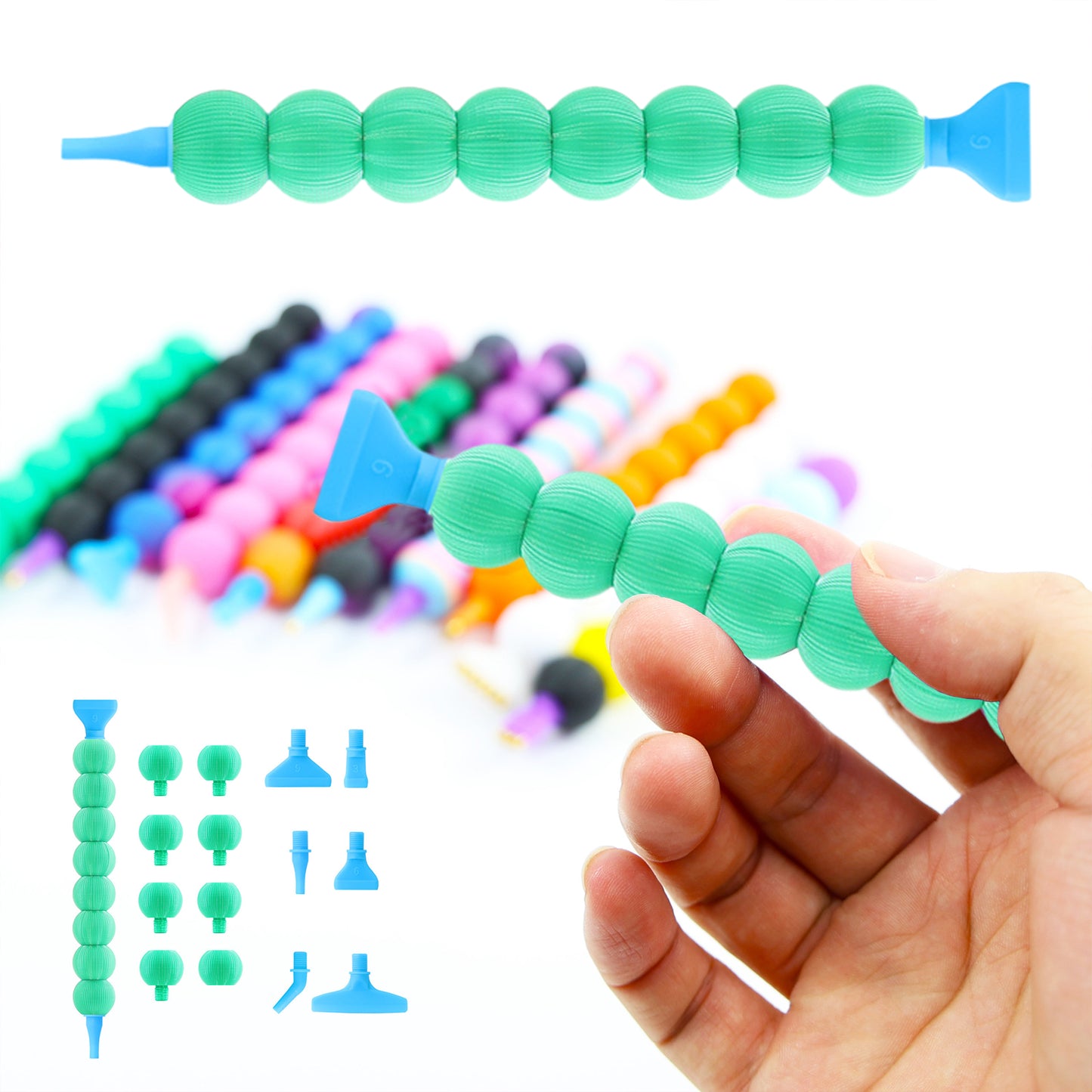 5D Diamond Painting Pen Kit Diamond Art Pen for DIY Diamond Art Tools (Green)