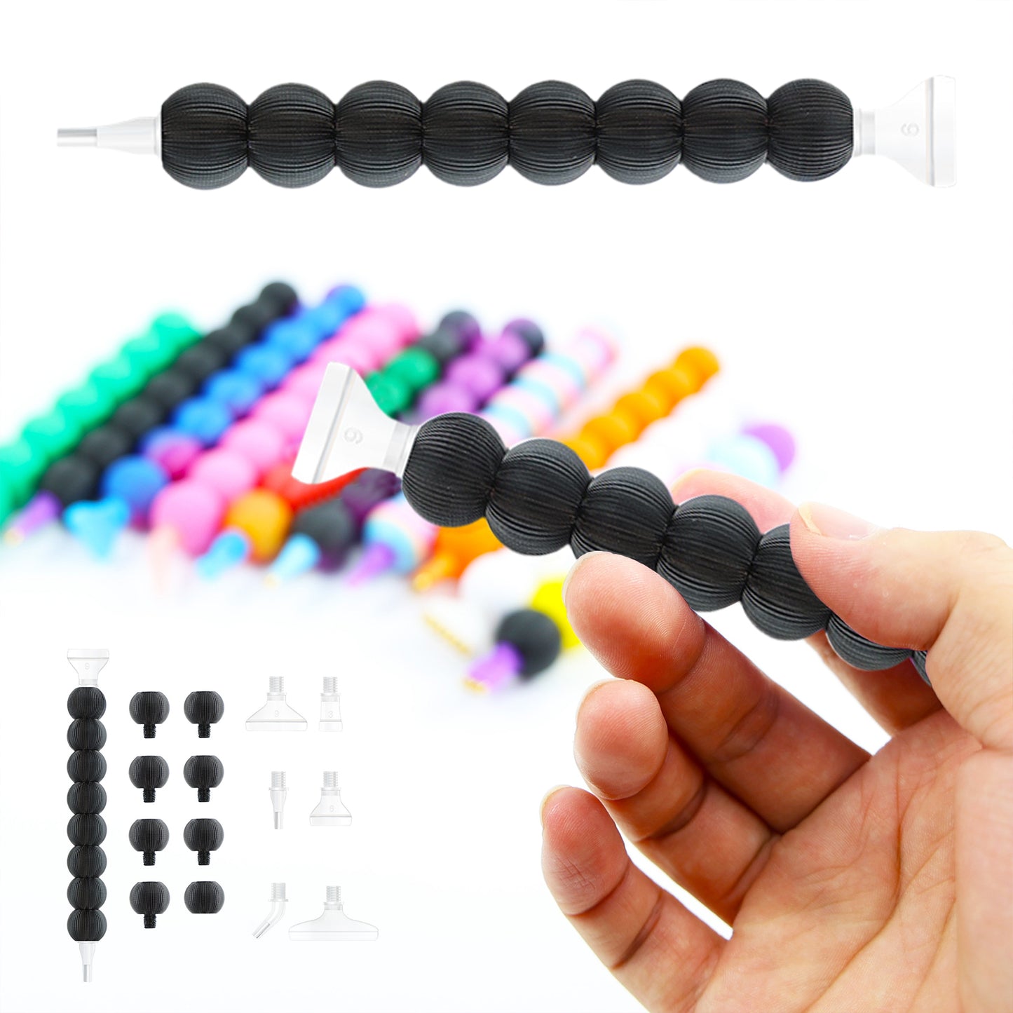 5D Diamond Painting Pen Kit Diamond Art Pen for DIY Diamond Art Tools (Black)