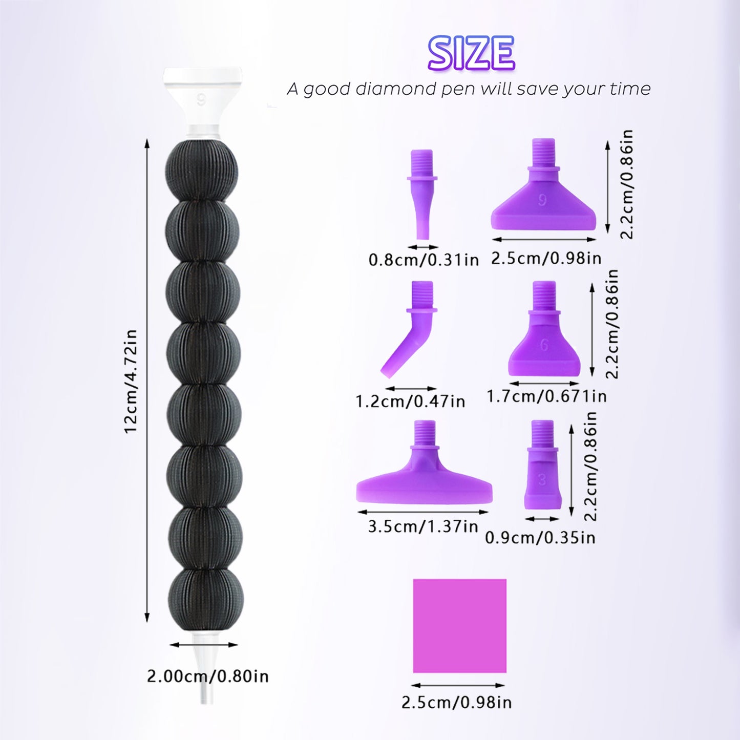 5D Diamond Painting Pen Kit Diamond Art Pen for DIY Diamond Art Tools (Black)