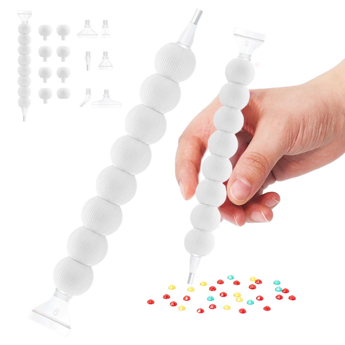 5D Diamond Painting Pen Kit Diamond Art Pen for DIY Diamond Art Tools (White)