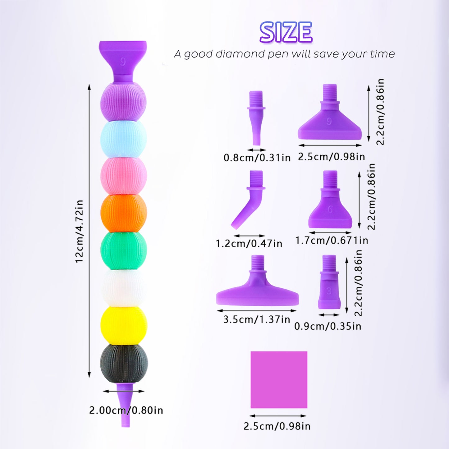 Diamond Painting Pen Diamond Art Pen 5D Diamond Painting Tools (8 Colors)