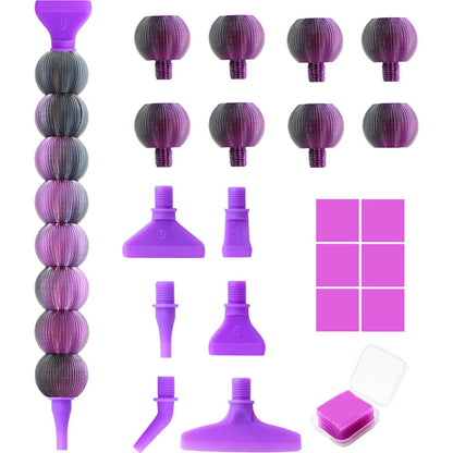 Diamond Painting Pen Diamond Art Pen 5D Diamond Painting Tools (Black Purple)
