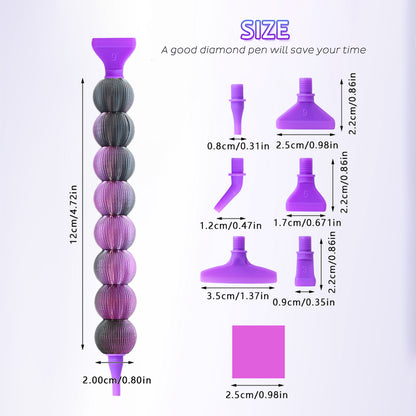 Diamond Painting Pen Diamond Art Pen 5D Diamond Painting Tools (Black Purple)