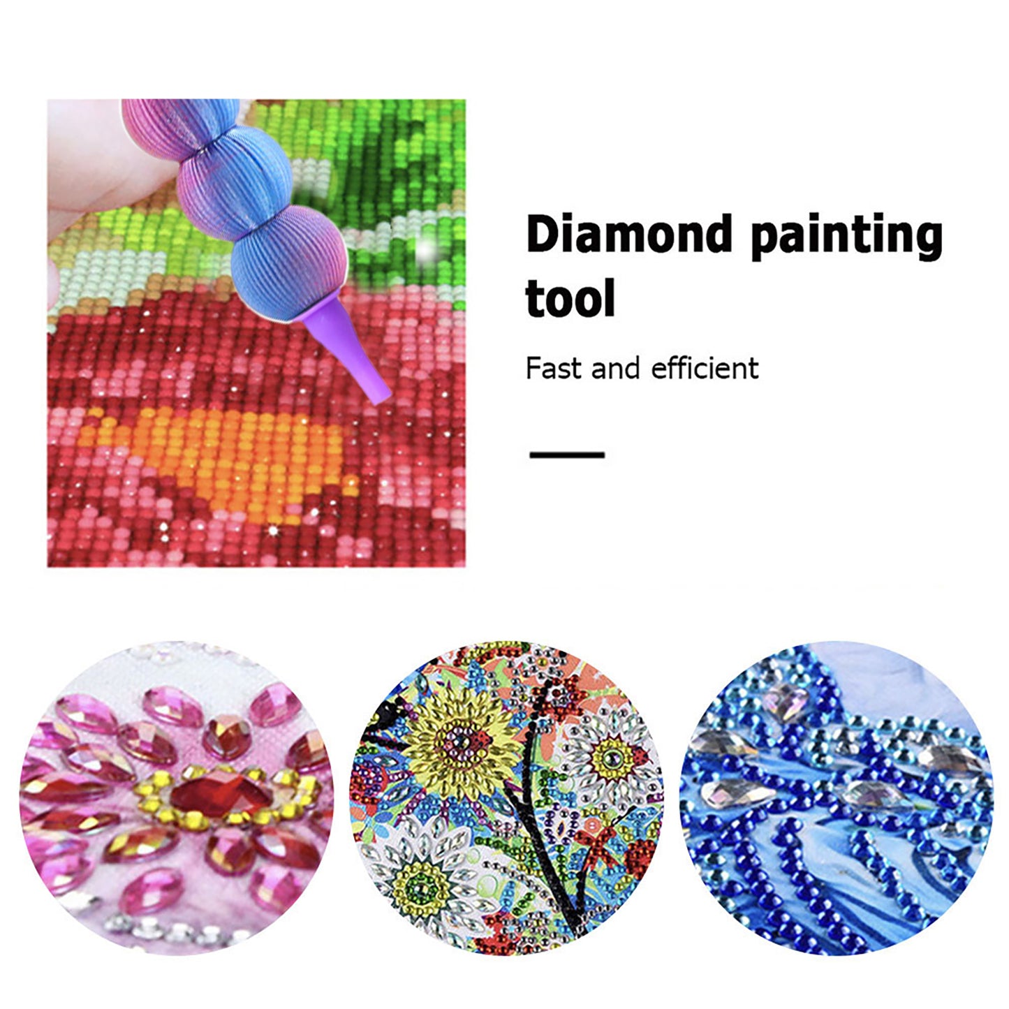 Diamond Painting Pen Diamond Art Pen 5D Diamond Painting Tools (Blue Purple)