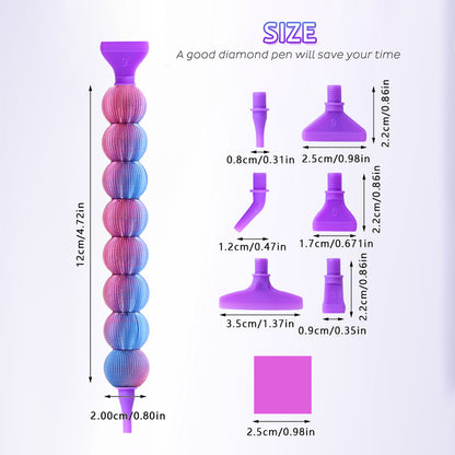 Diamond Painting Pen Diamond Art Pen 5D Diamond Painting Tools (Blue Purple)