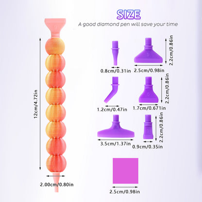 Diamond Painting Pen Diamond Art Pen 5D Diamond Painting Tools (Gold Red)