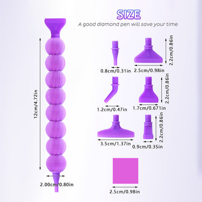 Diamond Painting Pen Diamond Art Pen 5D DIY Diamond Painting Tools (Purple)