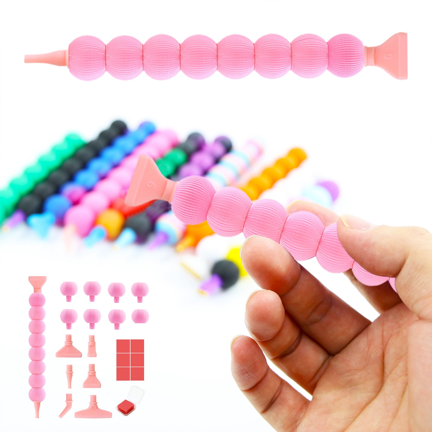 Diamond Painting Pen Diamond Art Pen 5D DIY Diamond Painting Tools (Pink)