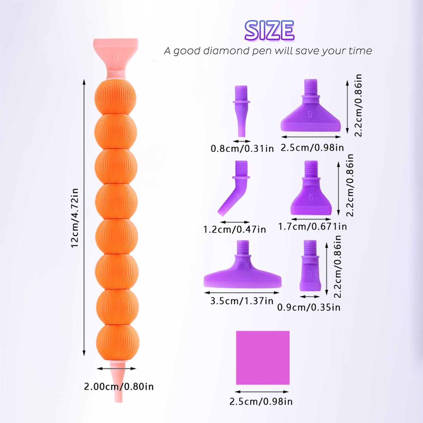 Diamond Painting Pen Diamond Art Pen 5D DIY Diamond Painting Tools (Orange)