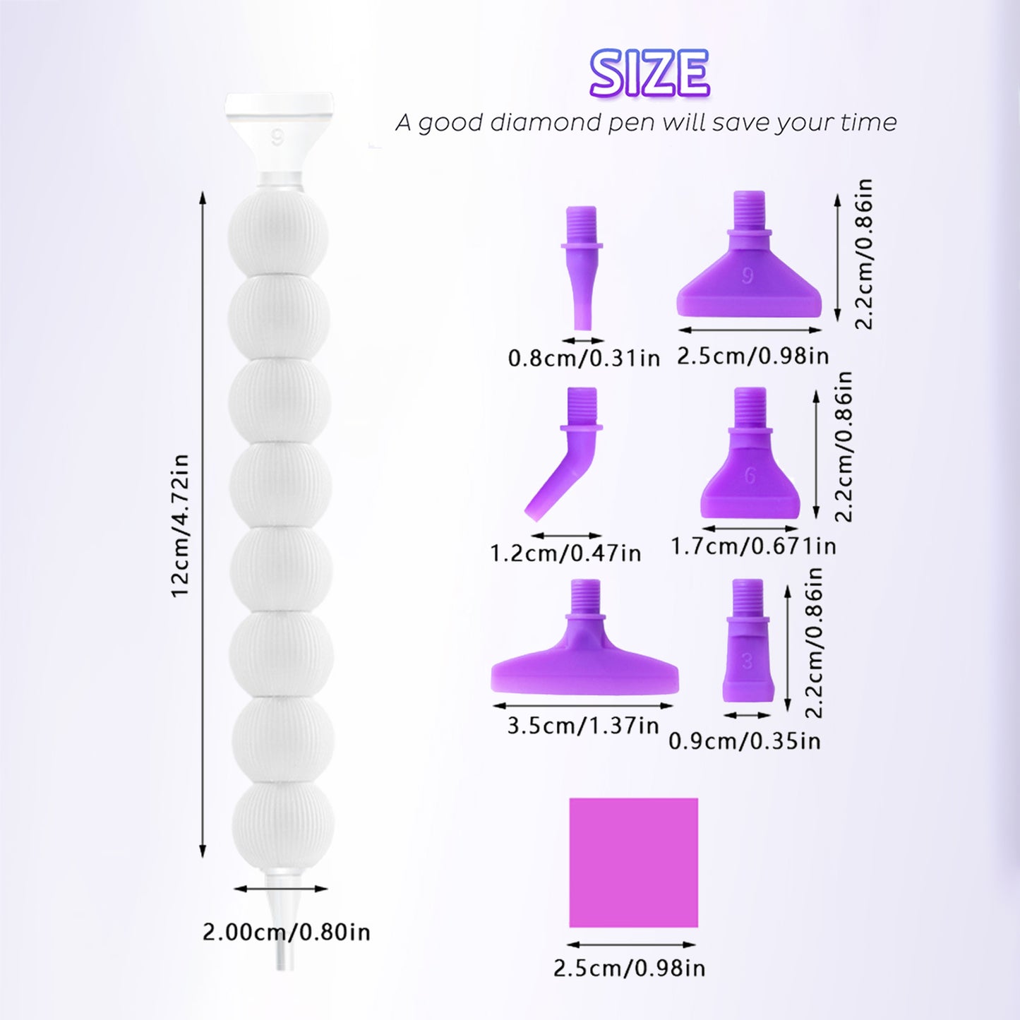 Diamond Painting Pen Diamond Art Pen 5D DIY Diamond Painting Tools (White)