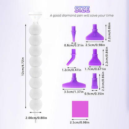 Diamond Painting Pen Diamond Art Pen 5D DIY Diamond Painting Tools (White)