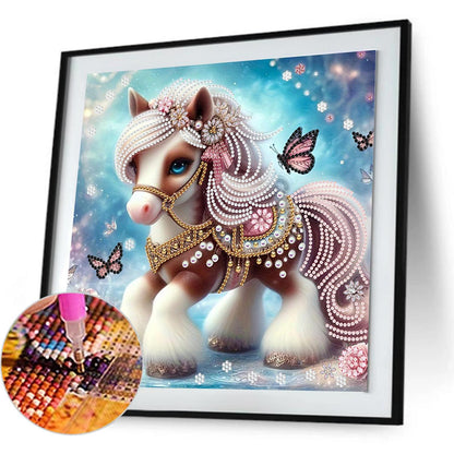 Cute Pony - Special Shaped Drill Diamond Painting 30*30CM