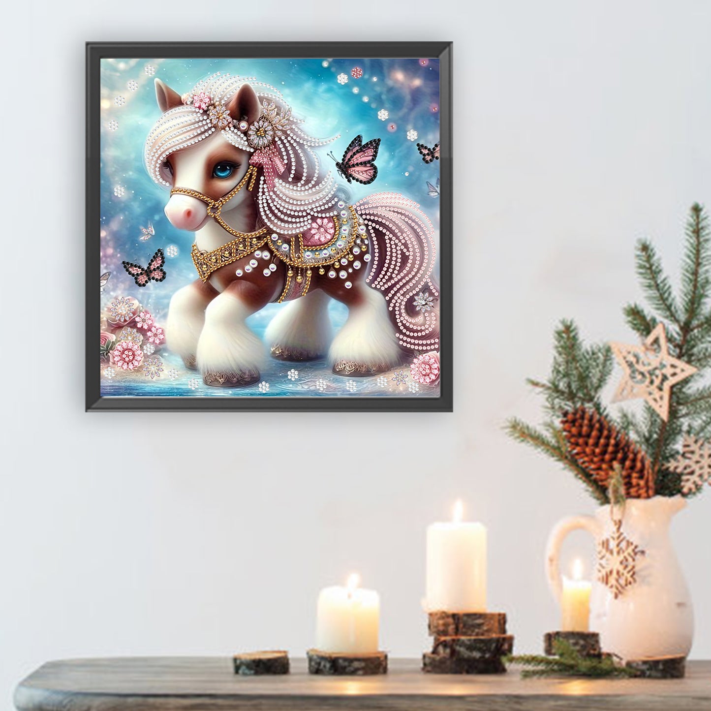 Cute Pony - Special Shaped Drill Diamond Painting 30*30CM