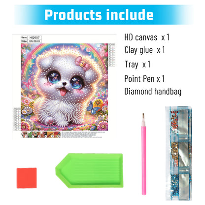 Cute Puppy - Special Shaped Drill Diamond Painting 30*30CM