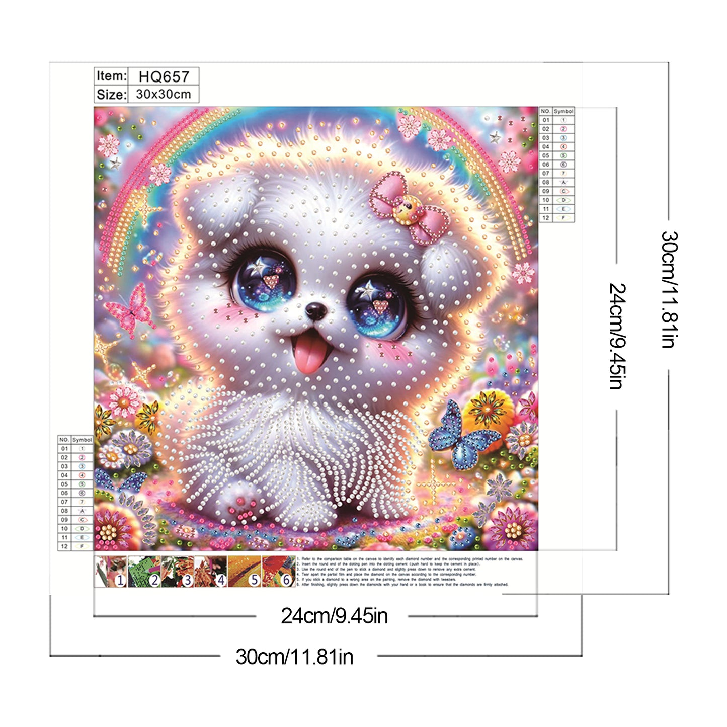 Cute Puppy - Special Shaped Drill Diamond Painting 30*30CM