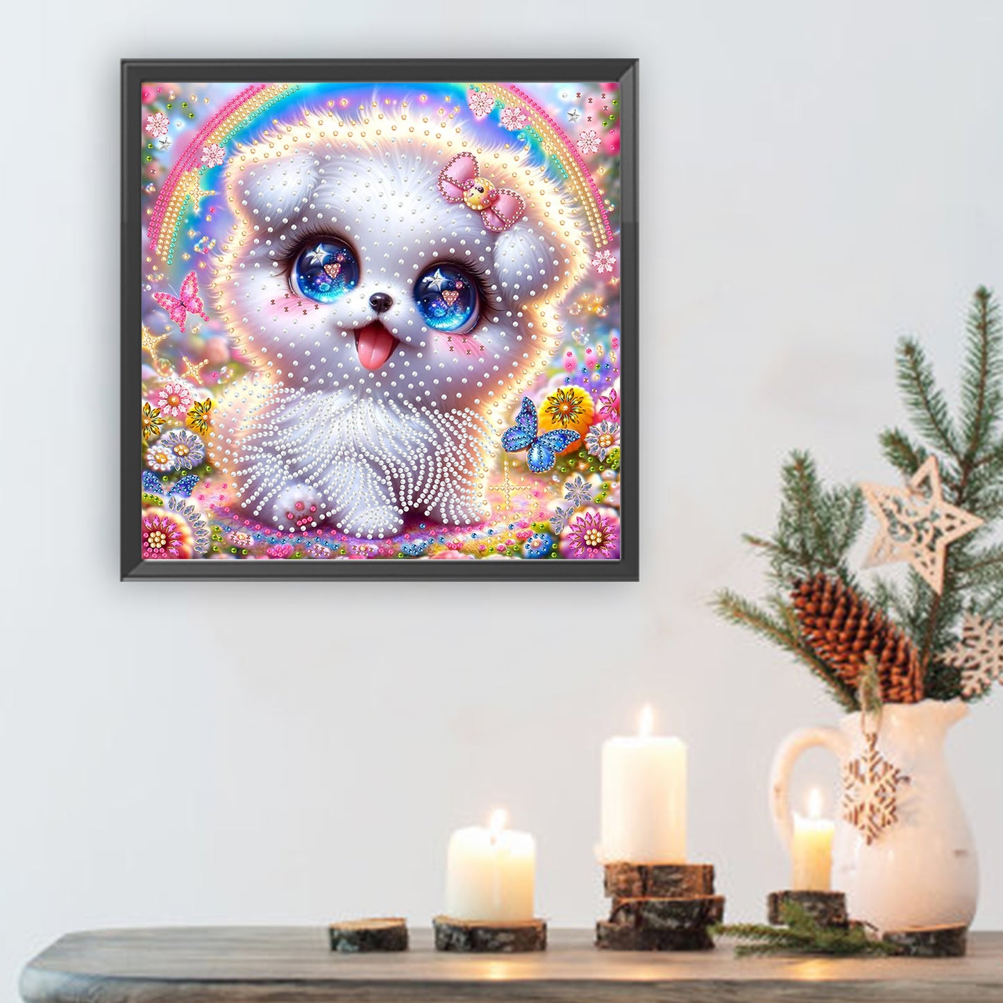 Cute Puppy - Special Shaped Drill Diamond Painting 30*30CM
