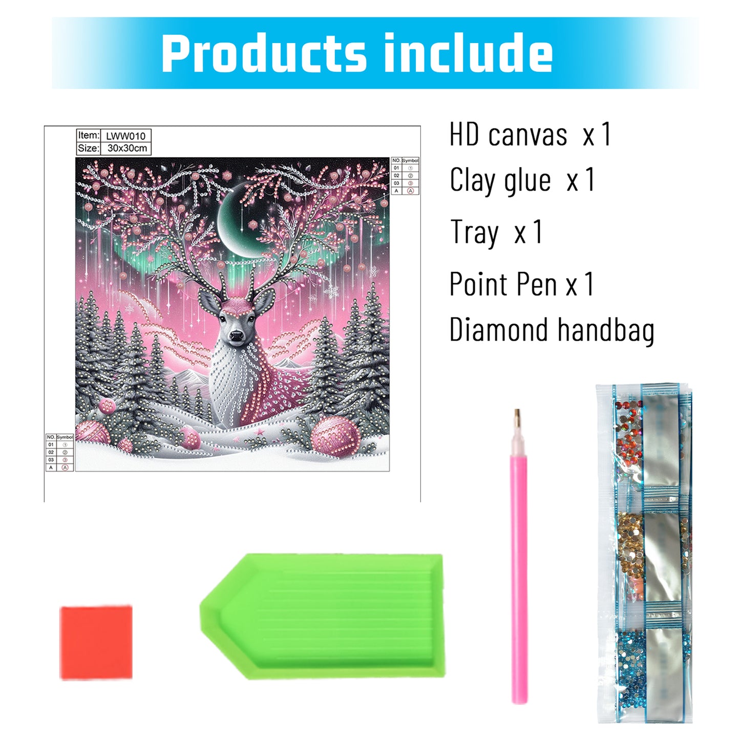 Snowy Reindeer - Special Shaped Drill Diamond Painting 30*30CM