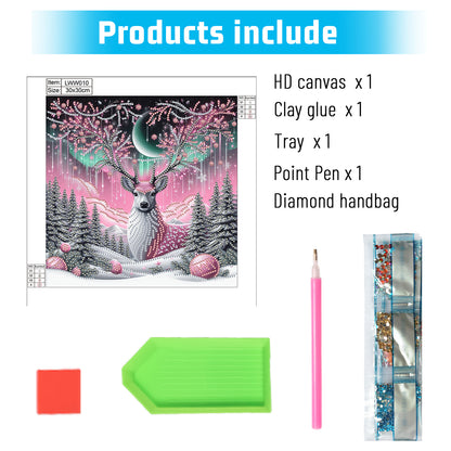 Snowy Reindeer - Special Shaped Drill Diamond Painting 30*30CM