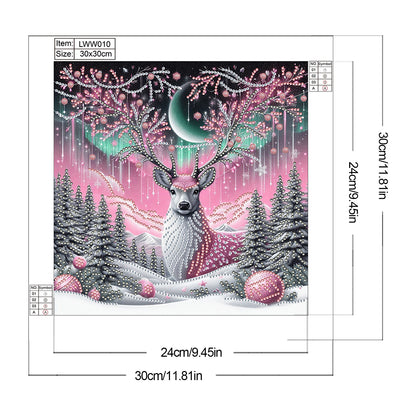 Snowy Reindeer - Special Shaped Drill Diamond Painting 30*30CM