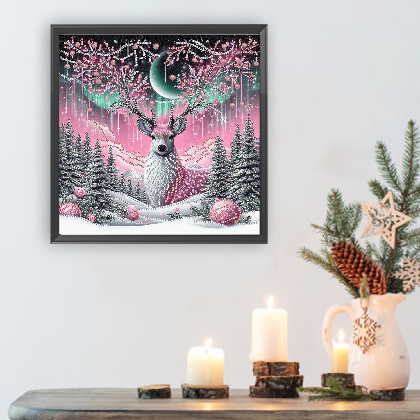 Snowy Reindeer - Special Shaped Drill Diamond Painting 30*30CM