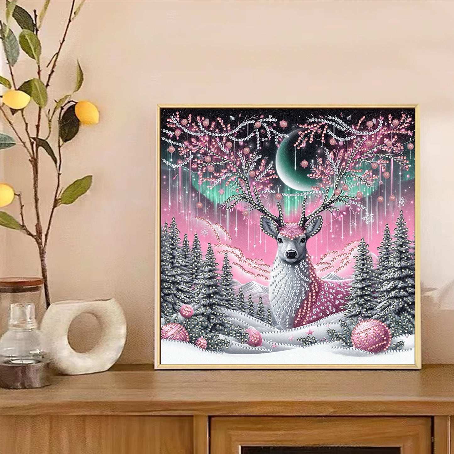 Snowy Reindeer - Special Shaped Drill Diamond Painting 30*30CM