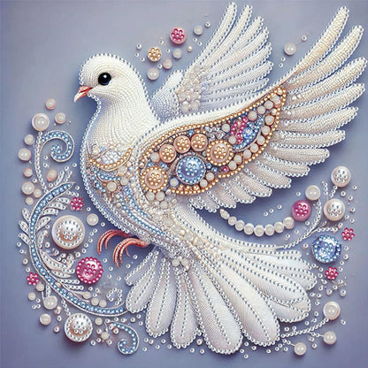 Glamour Pigeon - Special Shaped Drill Diamond Painting 30*30CM