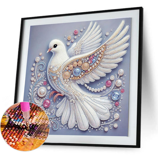 Glamour Pigeon - Special Shaped Drill Diamond Painting 30*30CM