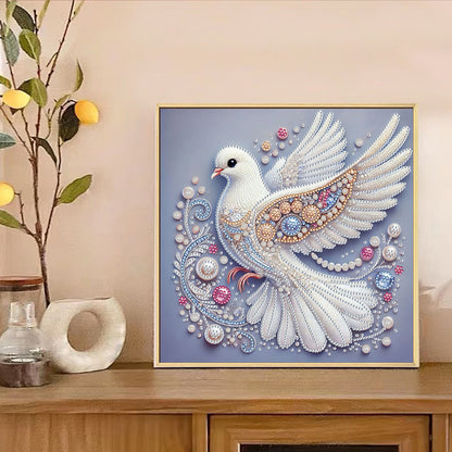 Glamour Pigeon - Special Shaped Drill Diamond Painting 30*30CM