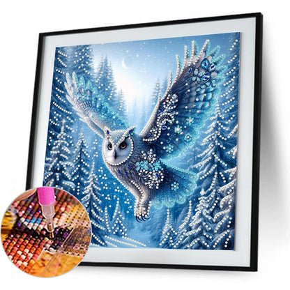 Snowy Owl - Special Shaped Drill Diamond Painting 30*30CM