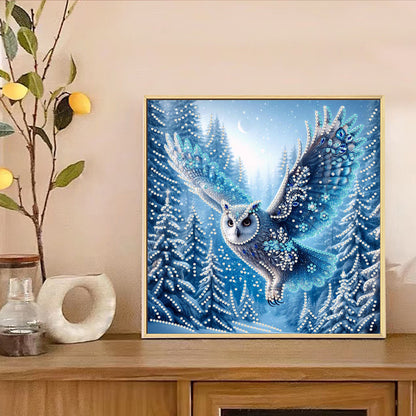 Snowy Owl - Special Shaped Drill Diamond Painting 30*30CM