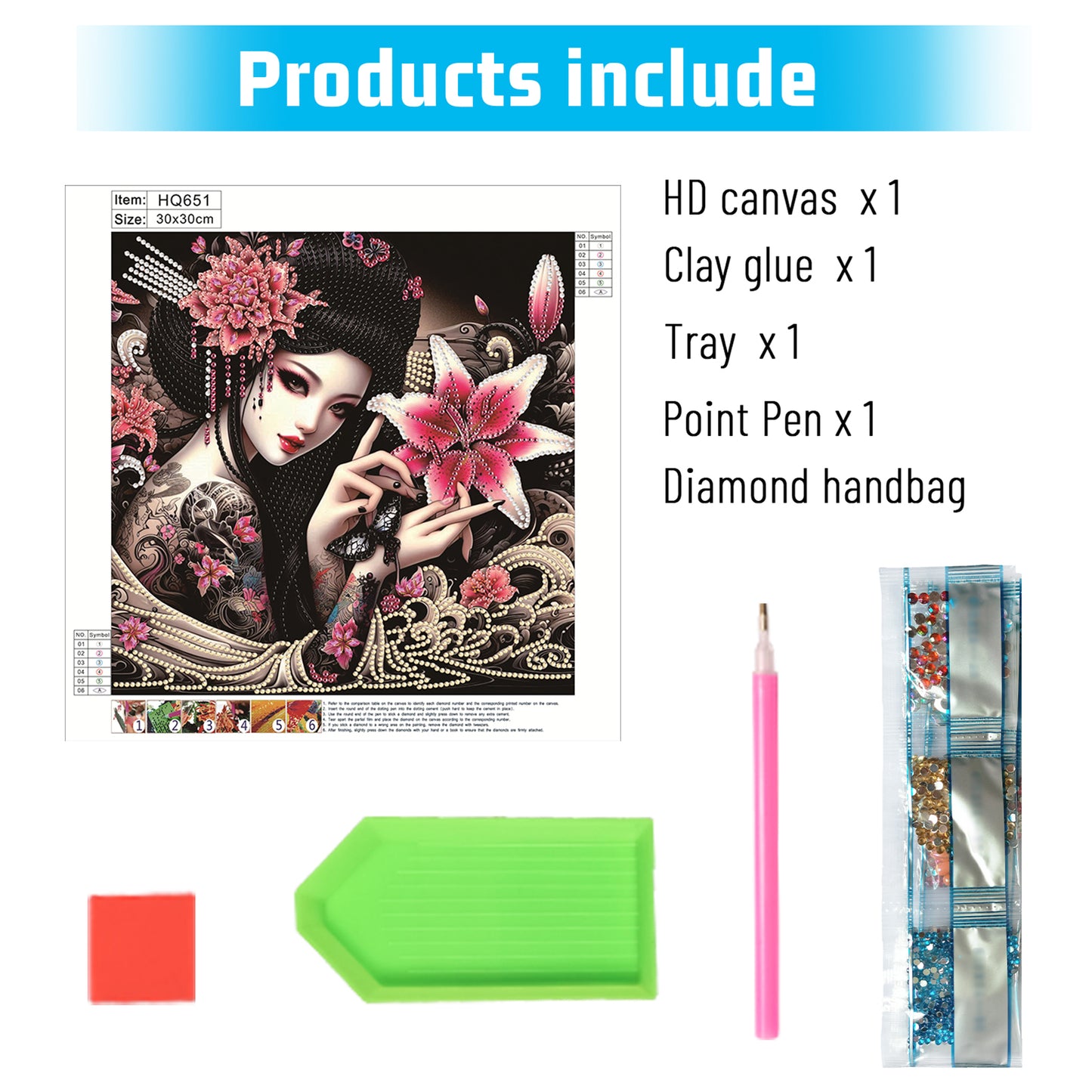 Enchanting Geisha Woman - Special Shaped Drill Diamond Painting 30*30CM