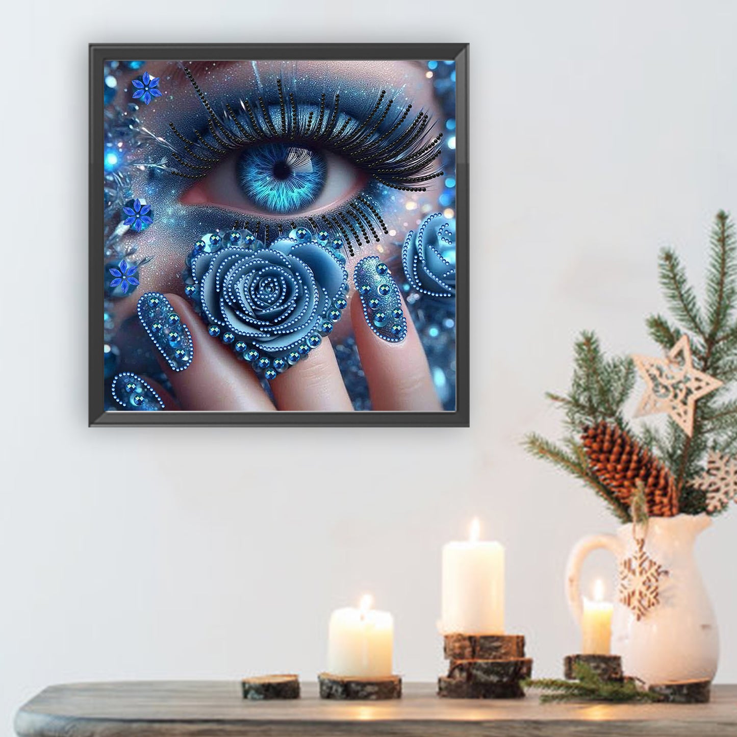 Enchanting Woman'S Eyes - Special Shaped Drill Diamond Painting 30*30CM