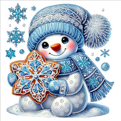 Snowy Snowman - Special Shaped Drill Diamond Painting 30*30CM