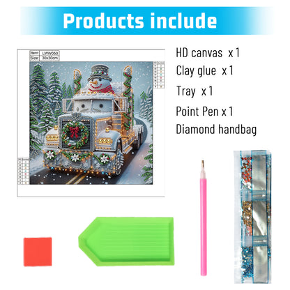 Snowy Snowman - Special Shaped Drill Diamond Painting 30*30CM