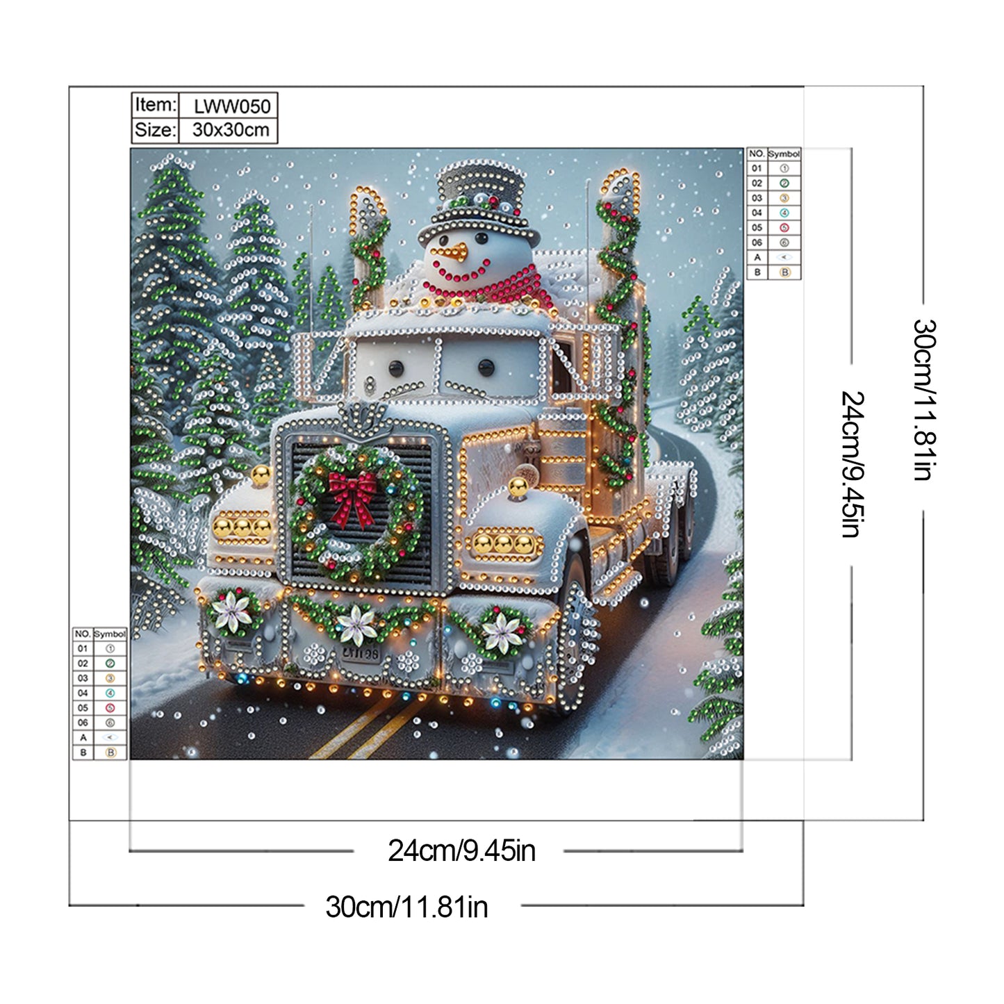 Snowy Snowman - Special Shaped Drill Diamond Painting 30*30CM