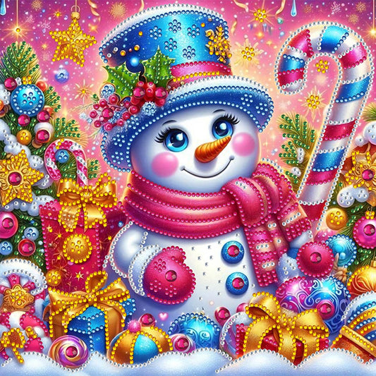 Snowy Snowman - Special Shaped Drill Diamond Painting 30*30CM
