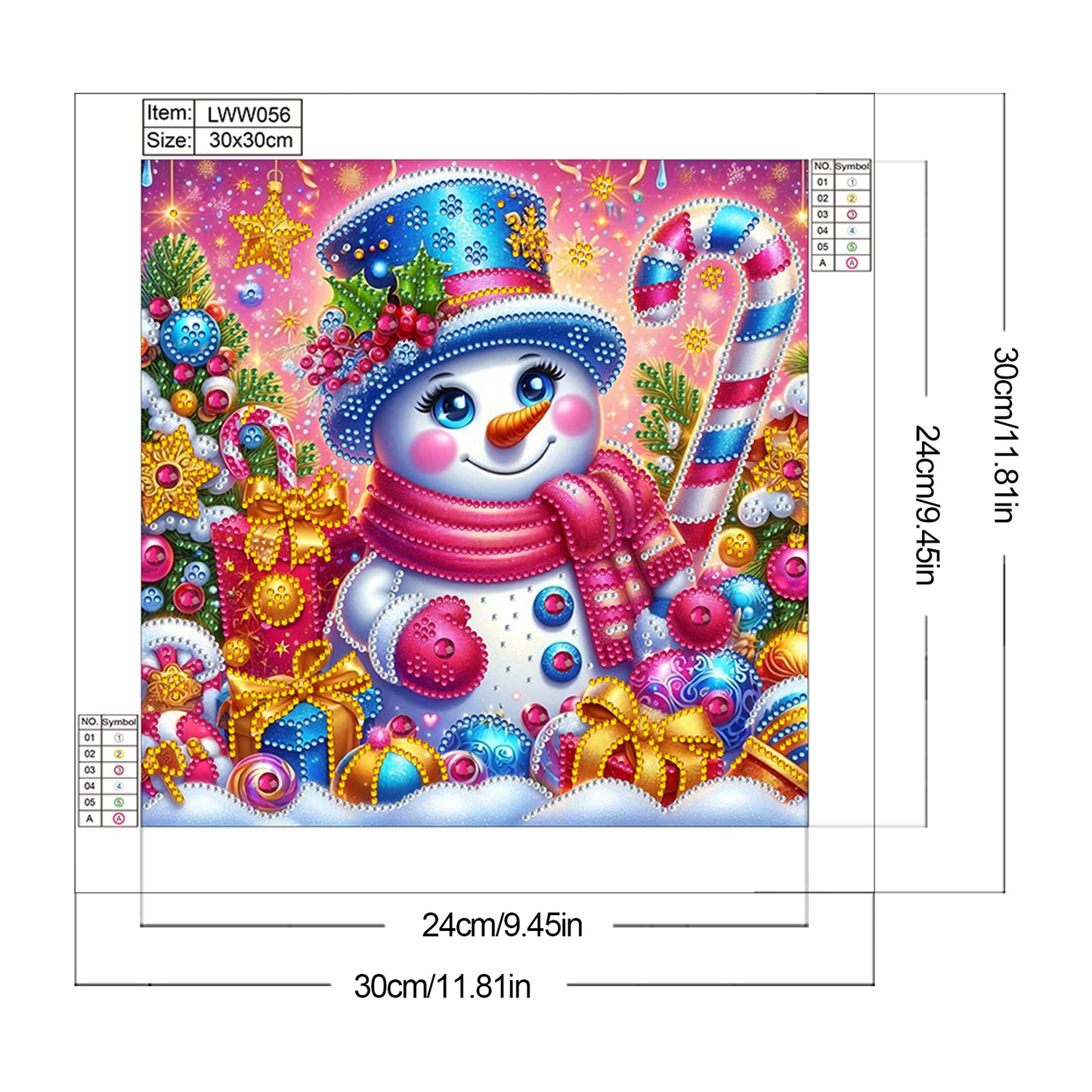 Snowy Snowman - Special Shaped Drill Diamond Painting 30*30CM