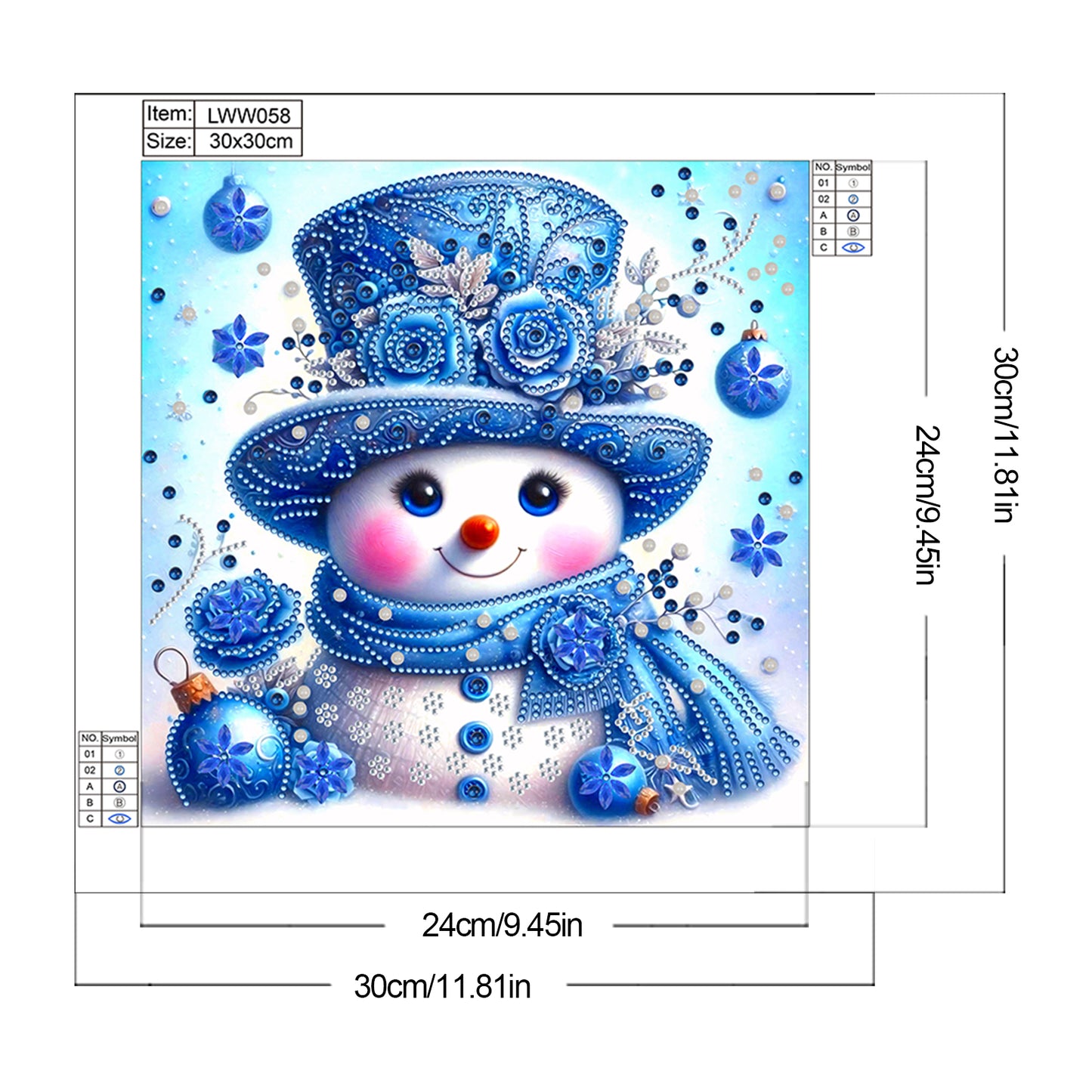 Snowy Snowman - Special Shaped Drill Diamond Painting 30*30CM