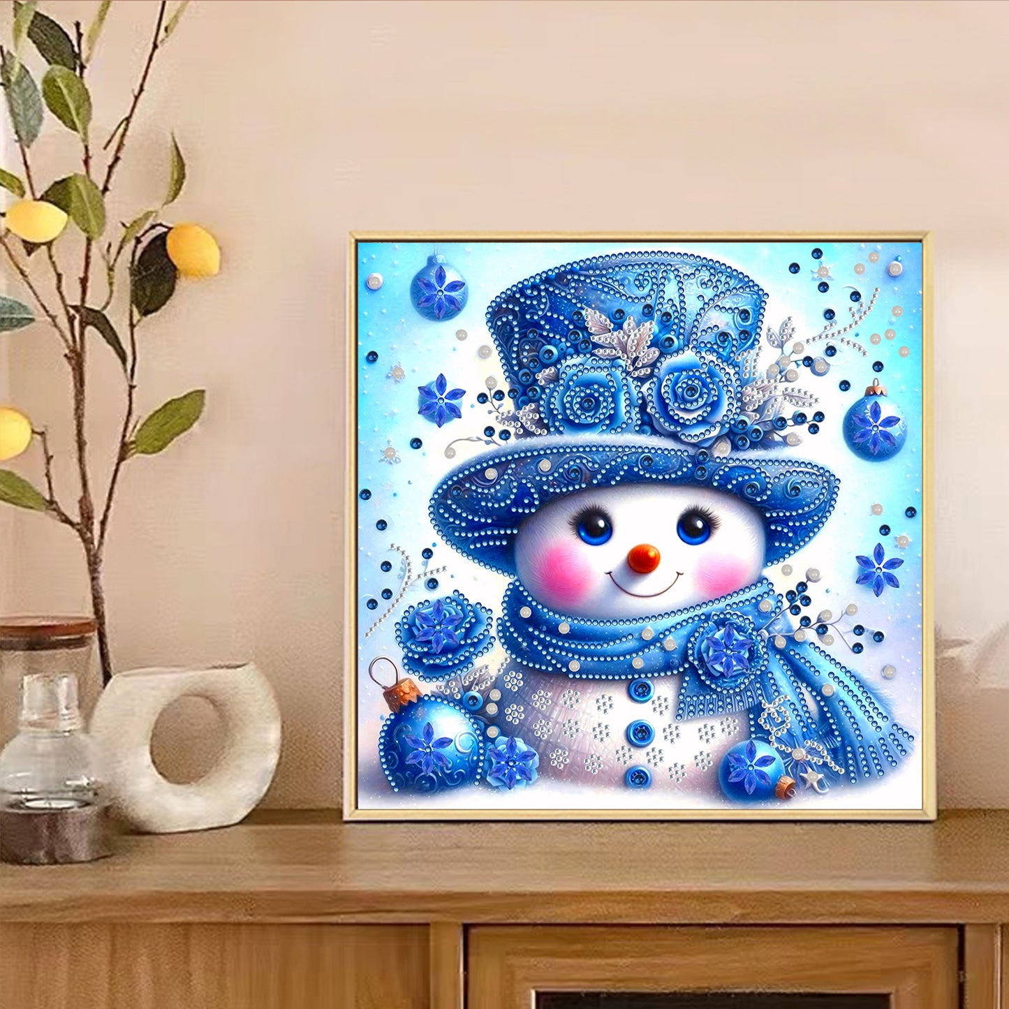 Snowy Snowman - Special Shaped Drill Diamond Painting 30*30CM