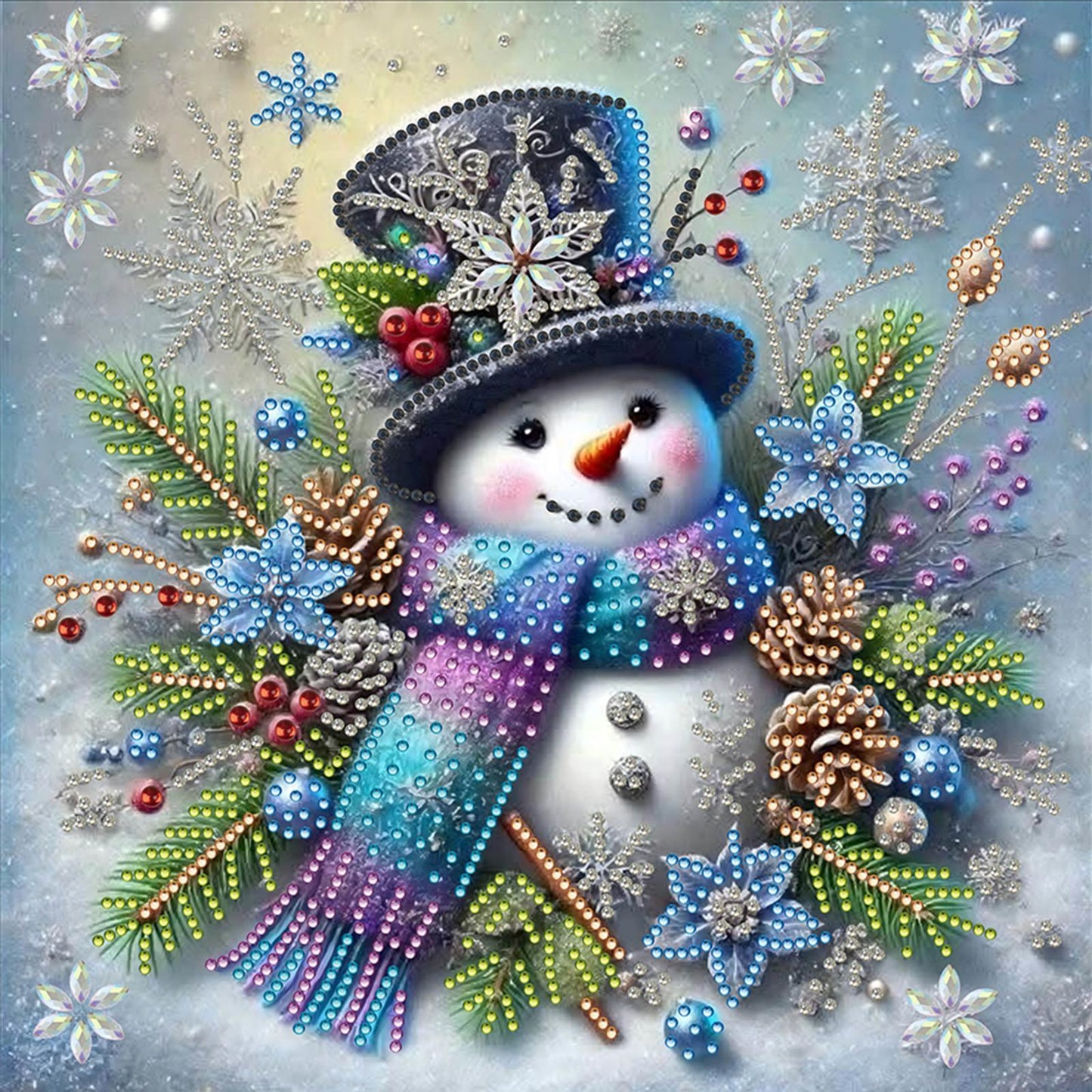 Snowy Snowman - Special Shaped Drill Diamond Painting 30*30CM
