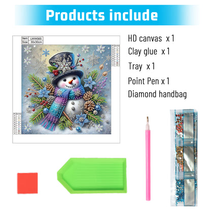 Snowy Snowman - Special Shaped Drill Diamond Painting 30*30CM