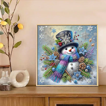 Snowy Snowman - Special Shaped Drill Diamond Painting 30*30CM