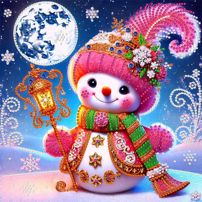 Snowy Snowman - Special Shaped Drill Diamond Painting 30*30CM