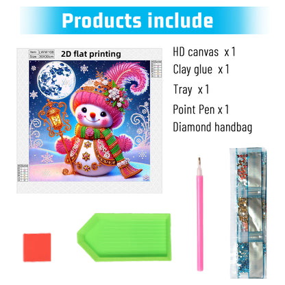 Snowy Snowman - Special Shaped Drill Diamond Painting 30*30CM