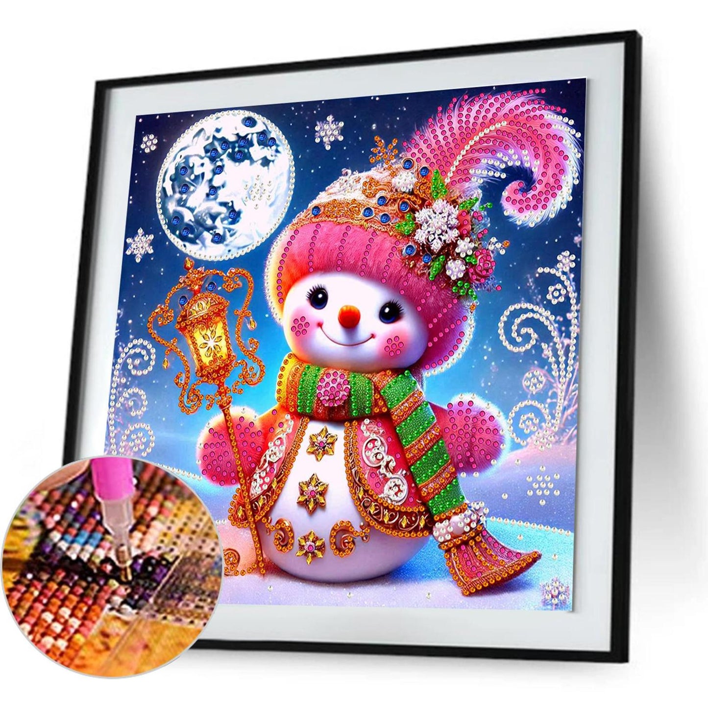 Snowy Snowman - Special Shaped Drill Diamond Painting 30*30CM