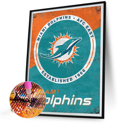 Dolphin Team - Full Round Drill Diamond Painting 40*50CM