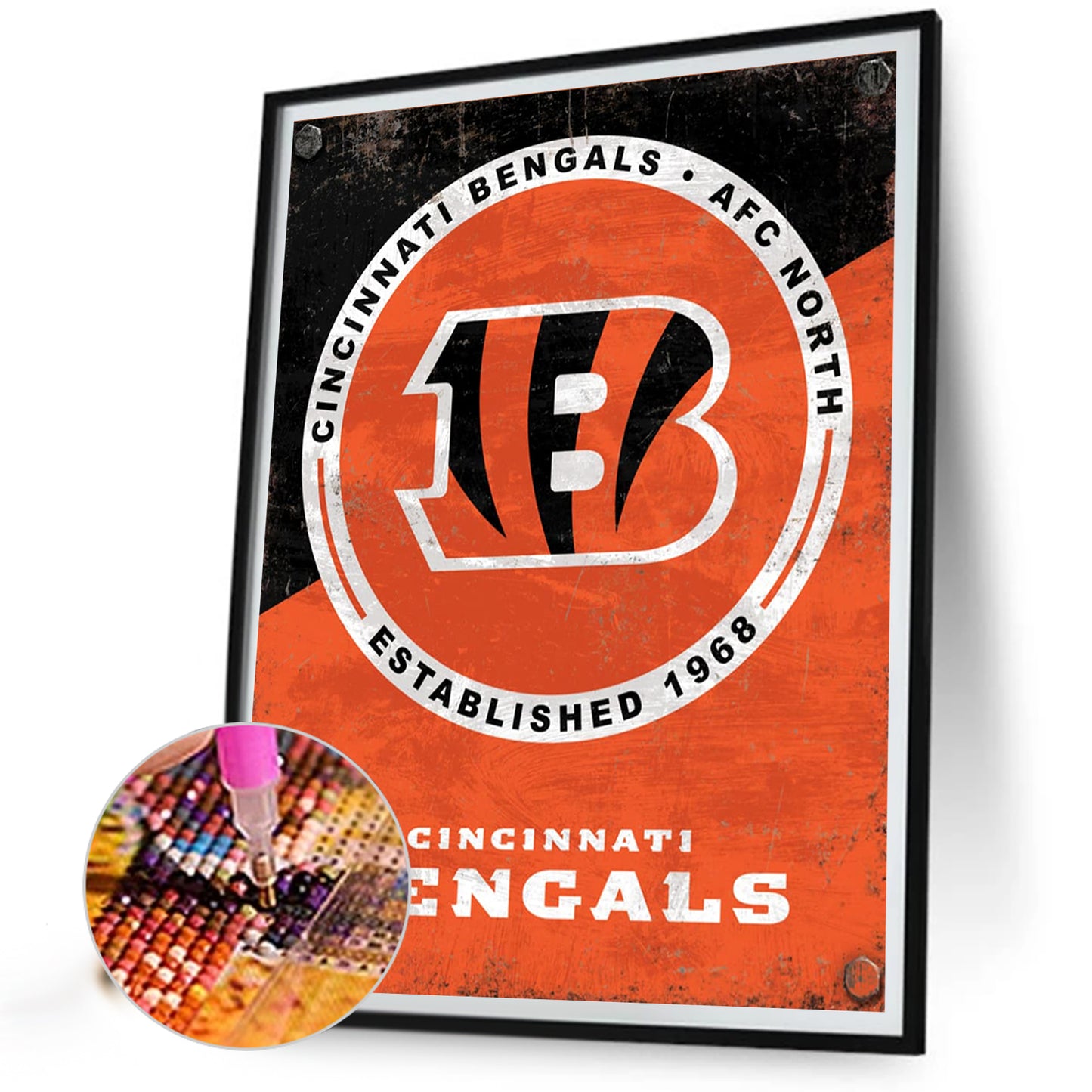 Cincinnati Bengas - Full Round Drill Diamond Painting 40*50CM