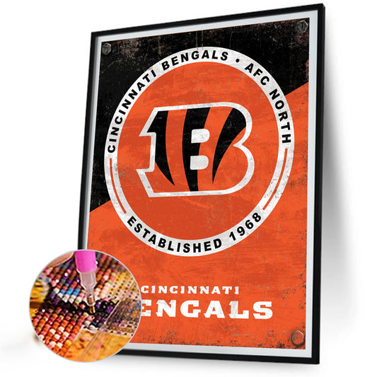 Cincinnati Bengas - Full Round Drill Diamond Painting 40*50CM